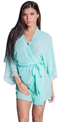 Women's Chiffon Short wrap Robe and G-string Set #3101