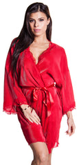 Women's Pleated Jersey Short Wrap Robe G-String Set #3111/X/XX