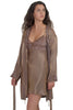 Women's Iridescent Chemise and Short Robe Set #335AC