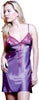 Women's Silky Chemise with Lace #4025