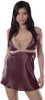 Women's Silky Chemise with Lace #4041