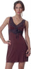 Women's Microfibre Chemise with Lace #4054
