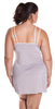 Women's Plus Size Microfibre Chemise with Lace #4054x (1x-6x)
