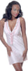 Women's Matte Satin Chemise with Lace #4061