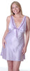 Women's Plus Size Matte Satin Chemise with Lace #4061x (1x-3x)