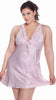 Women's Plus Size Matte Satin Chemise with Lace #4061x (1x-3x)