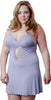 Women's Plus Size Microfibre Chemise with Lace #4067x(1x-3x)
