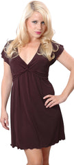 Women's Microfibre Cap Sleeves Chemise #4071