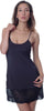 Women's Microfibre Chemise/Slip with Lace #4073