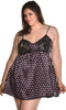 Women's Plus Size Printed Silky Chemise with Lace #4076X (1x-3x)