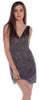 Women's Printed Microfibre Chemise with Lace #4081