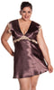 Women's Plus Size Silky Chemise with Lace #4088X (1x-6x)