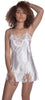 Women's Silky Chemise with Lace #4096