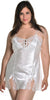 Women's Plus Size Silky Chemise with Lace #4096X (1x-6x)