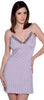Women's Print Microfibre Chemise with Lace #4101