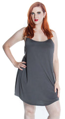 Women's Plus Plus Size Knitted Micro Fiber Basic Chemise #4118XX