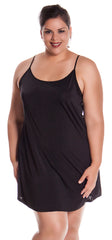 Women's Plus Size Knitted Micro Fiber Basic Chemise #4118X