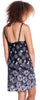 Women's Border Print Knitted Lace Built Up Chemise #4124/X/XX/XXX