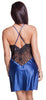 Women's Matte Satin Chemise with Lace #4132/X