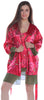 Women's Printed Charmeuse Short Robe #489c