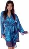 Women's Printed Charmeuse Short Robe #489c