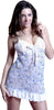 Women's Printed Chiffon Babydoll with G-string #5078