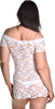Women's Super Plus Size Stretch Lace Babydoll/Mini Dress with Thong #5095xx (4x-6x)