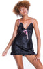 Women's charmeuse Babydoll with Thong #5105