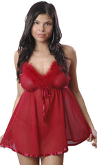 Women's Chiffon Babydoll with G-string #5107