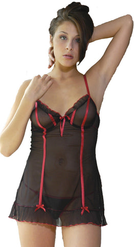 Women's Mesh Babydoll with G-String #5145