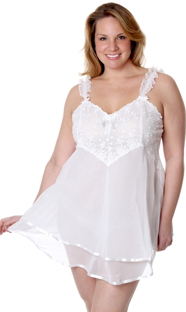 Women's Super Plus Size Chiffon Babydoll with G-string #5155x (4x-9x) – shirleymccoycouture Women's Super Plus Size Chiffon Babydoll with G-string #5155x (4x-9x) – shirleymccoycouture