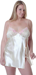 Women's Plus Size Charmeuse Babydoll with G-string #5180x (1x-3x)