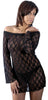 Women's Stretch Lace Babydoll/Mini Dress with Thong #5181