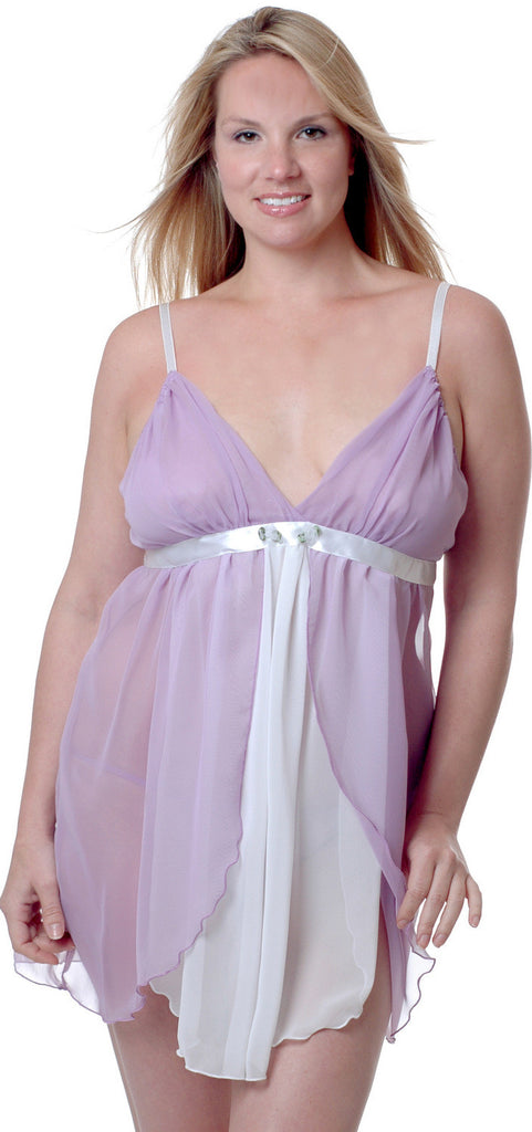 Women's Plus Size Chiffon Babydoll with G-string #5207x (1x-6x) –  shirleymccoycouture