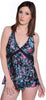 Women's Printed Charmeuse Babydoll with G-string #5219