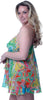 Women's Plus Size Printed Chiffon Babydoll with G-String #5220x (1x-6x)
