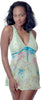 Women's Plus Size Printed Crinkle Chiffon Babydoll with G-String #5222x (1x-3x)