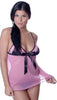 Women's Heart Mesh Babydoll with G-String #5228