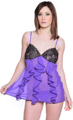 Women's Chiffon Babydoll with G-String #5230