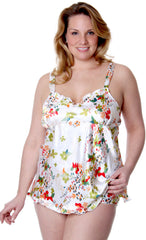 Women's Plus Size Printed Charmeuse Babydoll with Hipster Panty #5234x (1x-3x)