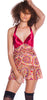 Women's Printed Chiffon Babydoll with G-String #5235