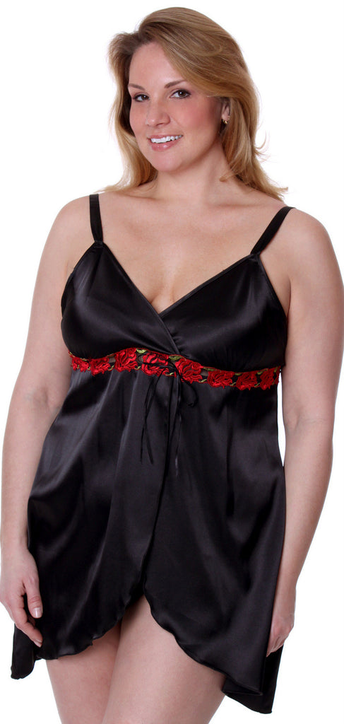 Women's Plus Size Charmeuse Babydoll with G-String #5247/x (S-6x) –  shirleymccoycouture
