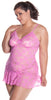 Women's Plus Size Lace Babydoll with G-String #5252x (1x-3x)