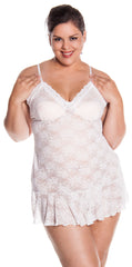 Women's Plus Size Lace Babydoll with G-String #5252x (1x-3x)