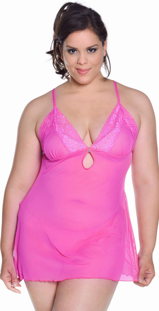 Women's Plus Size Mesh Babydoll with G-String #5254x (1x-3x) –  shirleymccoycouture