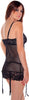 Women's Dotted Mesh Babydoll with G-String #5256