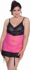 Women's Plus Size Dotted Mesh Babydoll with G-String #5256x (1x-6x)