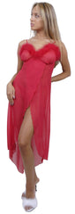 Women's Chiffon Nightgown And Panty Set #6015