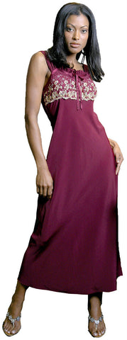 Women's Micro Peach Wide straps Nightgown #6021