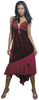 Women's Velvet and Chiffon Asymmetrical Nightgown #6023